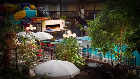 Indoor pool, sun loungers