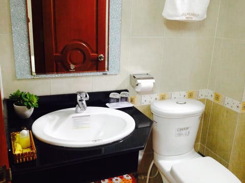 Superior Double Room | Bathroom | Hydromassage showerhead, free toiletries, hair dryer, slippers