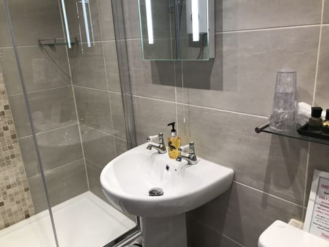 Deluxe King Room, Ensuite | Bathroom | Shower, free toiletries, hair dryer, towels