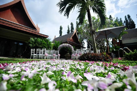 Outdoor wedding area