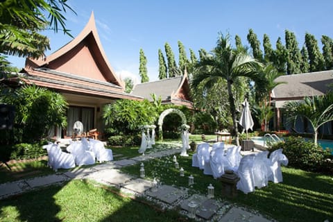 Outdoor wedding area