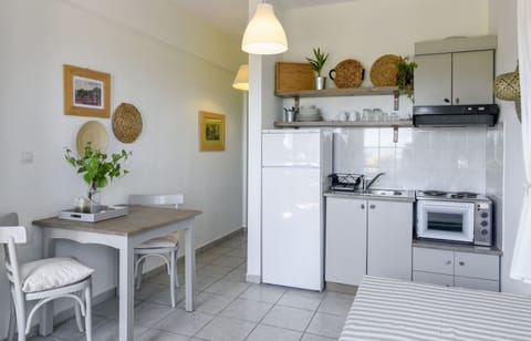 Apartment, Sea View | Private kitchen | Mini-fridge, stovetop, cookware/dishes/utensils