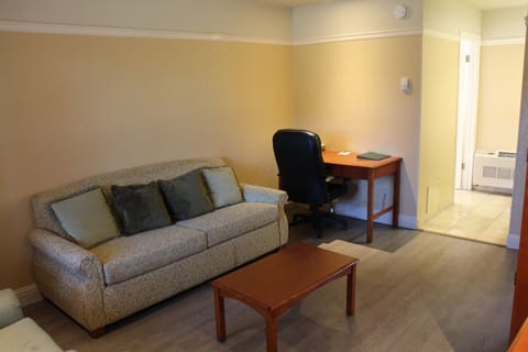 Executive King Suite | Living room | 32-inch flat-screen TV with cable channels, TV