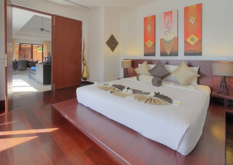 Deluxe Villa, 2 Bedrooms, Private Pool, Partial Ocean View | Minibar, in-room safe, desk, blackout drapes