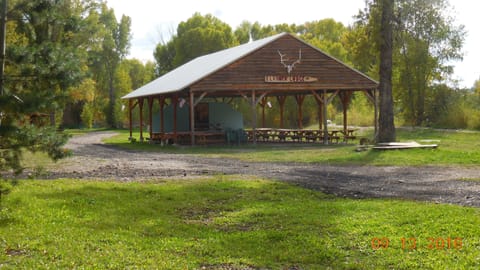 Outdoor banquet area