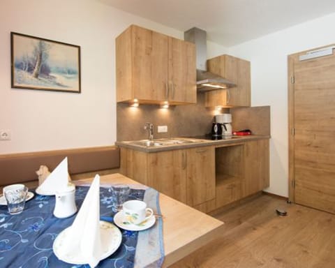 Comfort Apartment, 1 Bedroom, Mountain View (Brunnenkogel, plus 30€ cleaning fee) | Private kitchenette | Fridge, microwave, oven, stovetop