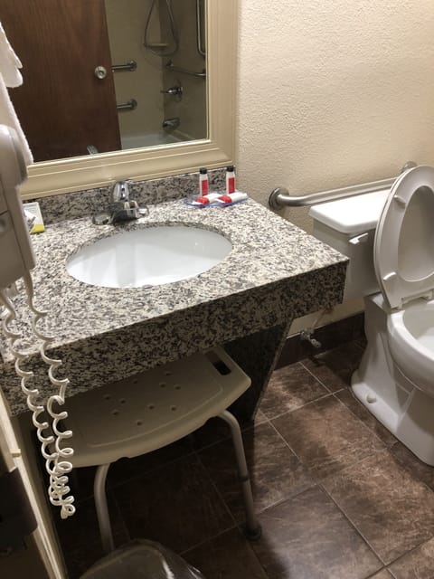 Room, 1 King Bed, Accessible | Bathroom sink