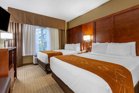 Suite, 2 Queen Beds | In-room safe, desk, blackout drapes, iron/ironing board