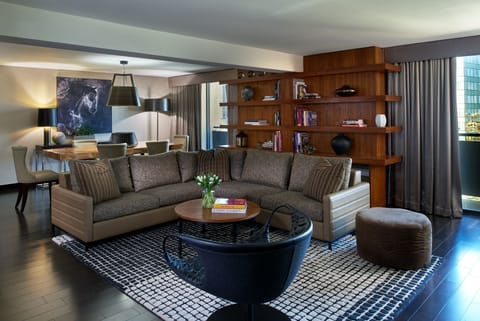 Presidential Suite (Back Bay View) | Living room | 55-inch flat-screen TV with cable channels, TV, pay movies