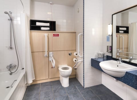 Standard Room, 1 Double Bed, Accessible | Bathroom | Free toiletries, hair dryer, towels