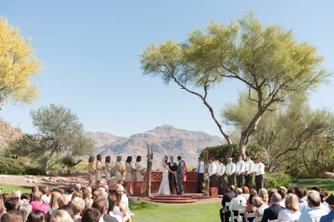 Outdoor wedding area