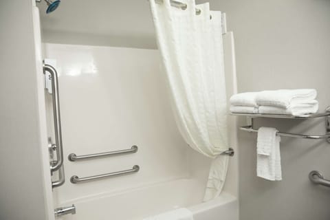 Standard Room, 1 King Bed, Accessible, Bathtub | Bathroom | Combined shower/tub, designer toiletries, hair dryer, towels