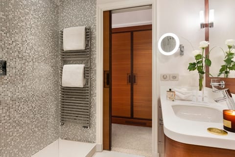 Superior Room | Bathroom | Hair dryer, bathrobes, slippers, towels