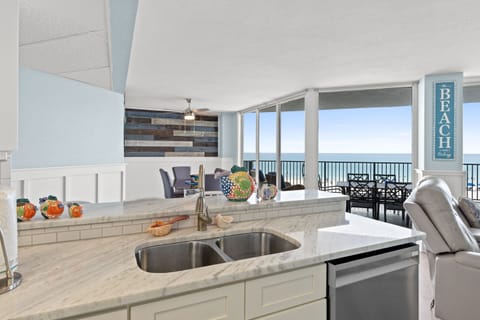 Condo, 2 Bedrooms, Ocean View, Beachfront | Private kitchen | Fridge, microwave, oven, stovetop