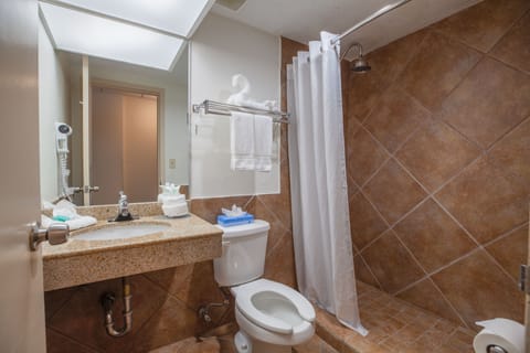 Pool Patio Jacuzzi Room | Bathroom | Free toiletries, hair dryer, towels, soap