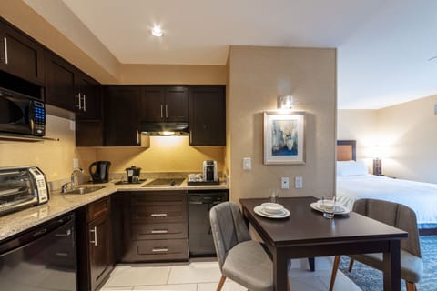 Suite, 1 King Bed | Private kitchen | Fridge, microwave, coffee/tea maker