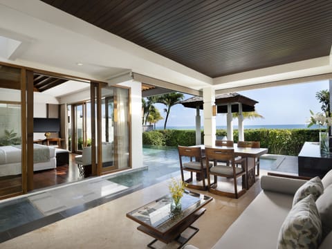 One Bedroom Ocean Pool Villa | Living area | MP3 dock