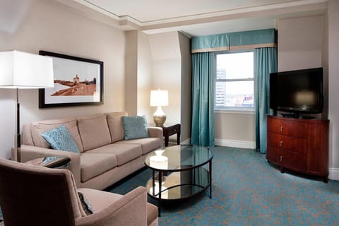 Suite, 1 Bedroom, City View | Pillowtop beds, desk, laptop workspace, blackout drapes