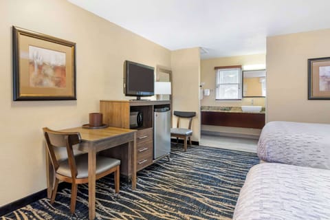 Standard Room, 2 Queen Beds, Refrigerator & Microwave, Mountain View | Iron/ironing board, free WiFi, bed sheets