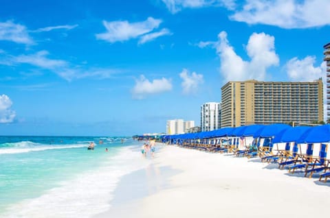 On the beach, white sand