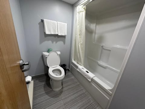 Standard Room, 2 Queen Beds, Non Smoking | Bathroom | Shower, towels