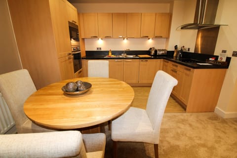 Luxury Apartment, 2 Bedrooms, Sea View | Private kitchen | Full-size fridge, microwave, oven, stovetop