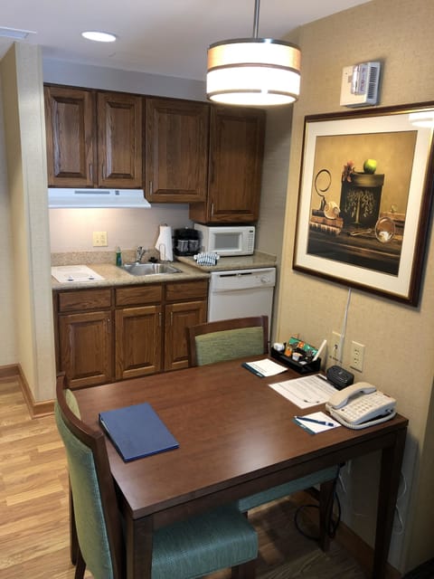 Suite, Accessible, Non Smoking | Private kitchenette | Full-size fridge, microwave, stovetop, dishwasher