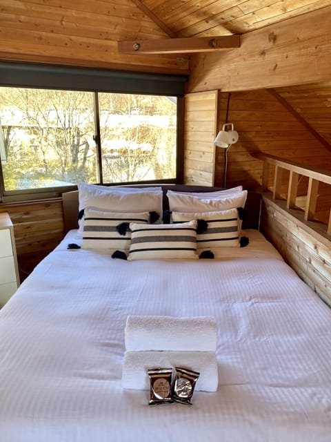 Mountainside Cabin | Premium bedding, down comforters, individually decorated