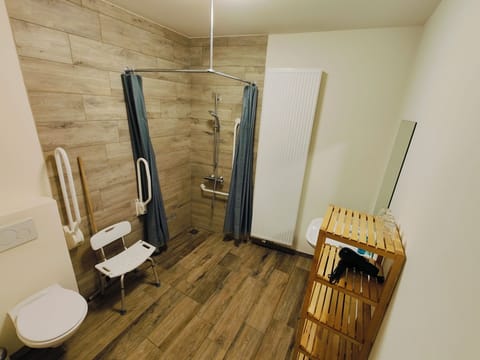 Family Triple Room | Bathroom | Shower, free toiletries, hair dryer, towels