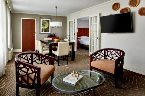 Suite, 1 Bedroom | Living area | 37-inch flat-screen TV with satellite channels, TV, pay movies