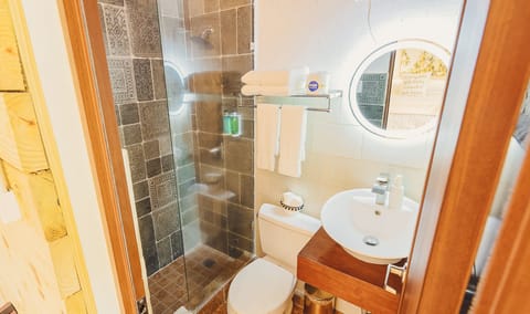 Standard Room | Bathroom | Shower, hair dryer, bathrobes, towels