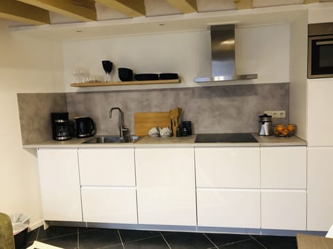 Deluxe Apartment | Private kitchen | Coffee/tea maker, electric kettle