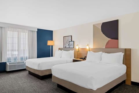 Room, 2 Queen Beds | In-room safe, desk, laptop workspace, iron/ironing board