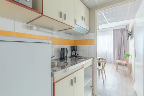 Superior Apartment | Private kitchen | Fridge, microwave, stovetop, electric kettle