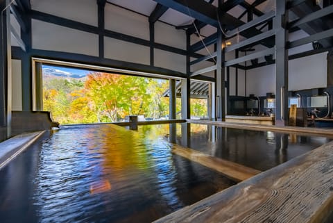 Indoor spa tub