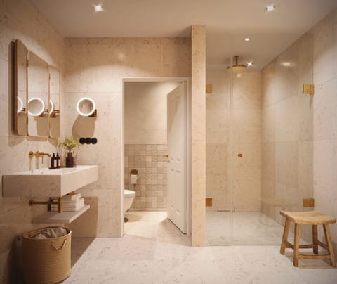 Deluxe Suite | Bathroom | Shower, rainfall showerhead, free toiletries, hair dryer