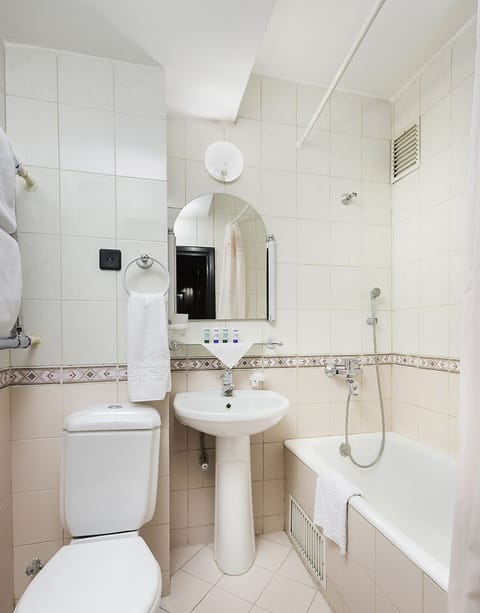 Suite | Bathroom | Shower, free toiletries, hair dryer, towels