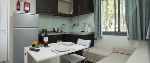 Superior Mobile Home | Private kitchenette | Mini-fridge, coffee/tea maker, electric kettle