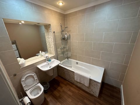 Luxury Double Room | Bathroom | Shower, hair dryer, towels, shampoo