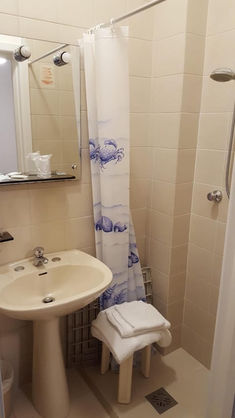 Shower, free toiletries, hair dryer, bidet