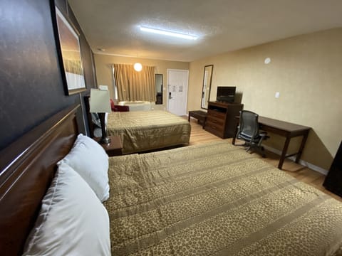 Basic Double Room, 2 Queen Beds | Down comforters, in-room safe, laptop workspace, soundproofing