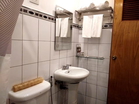 Petite P33 | Bathroom | Shower, rainfall showerhead, free toiletries, hair dryer