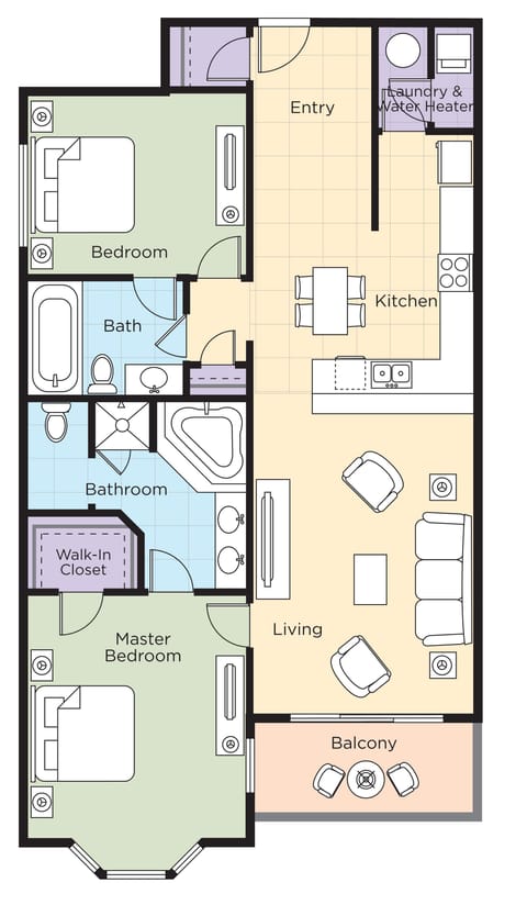 Standard Condo, 2 Bedrooms, Ocean View | Premium bedding, pillowtop beds, iron/ironing board, free WiFi