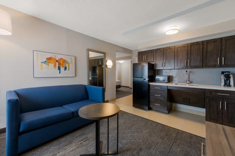 Suite, 1 King Bed, Accessible | In-room safe, desk, laptop workspace, blackout drapes