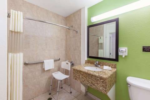 Room, 2 Double Beds, Accessible (Mobility/Hearing Impaired Accessible) | Bathroom | Combined shower/tub, free toiletries, hair dryer, towels