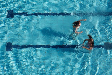 Outdoor pool, open 8:00 AM to 8:30 PM, pool umbrellas, sun loungers