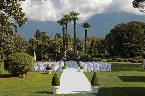 Outdoor wedding area