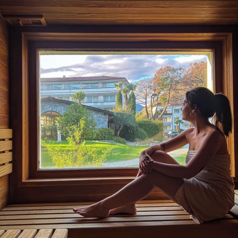 Sauna, hot tub, steam room, Turkish bath, body treatments