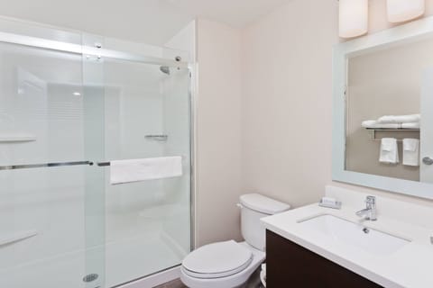 Studio, 1 King Bed with Sofa bed | Bathroom | Combined shower/tub, free toiletries, hair dryer, towels