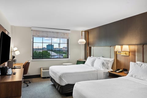 Premium Room, 2 Queen Beds (Canadian Skyline View) | In-room safe, desk, laptop workspace, blackout drapes